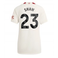 Camiseta Manchester United Luke Shaw #23 Tercera Equipación Replica 2023-24 para mujer mangas cortas
